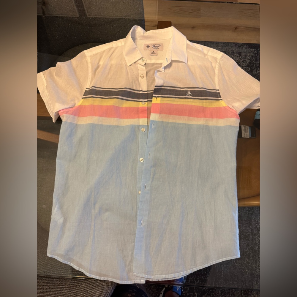 Penguin men’s short sleeve button down